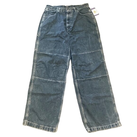 G.H. Bass Carpenter Jeans Reinforced Knee Hammer Loop Dark Wash Mens 34x32 - Picture 16 of 16